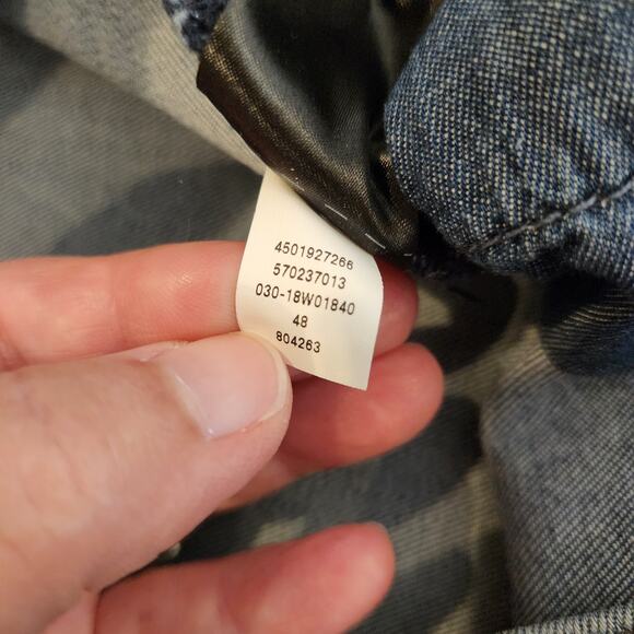 WHITE HOUSE BLACK MARKET The Skinny Crop Blue Medium Wash Embellished Ankle Wm 6 - Picture 6 of 12